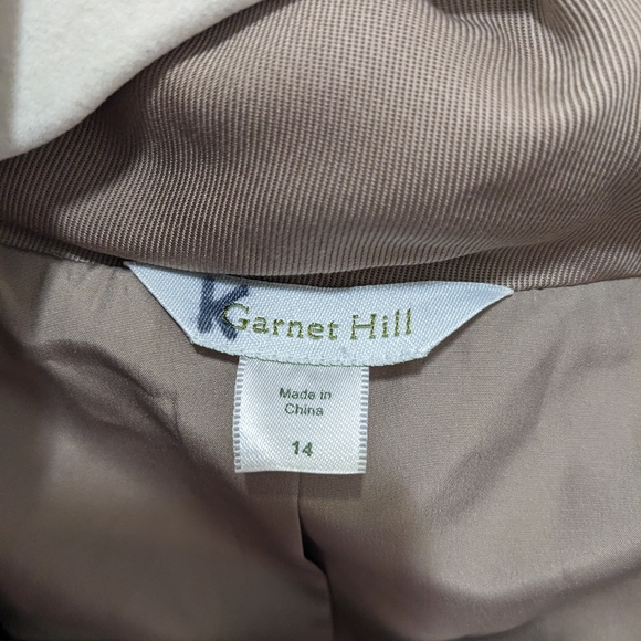 Garnet Hill tan coat size 14 large - Picture 2 of 2
